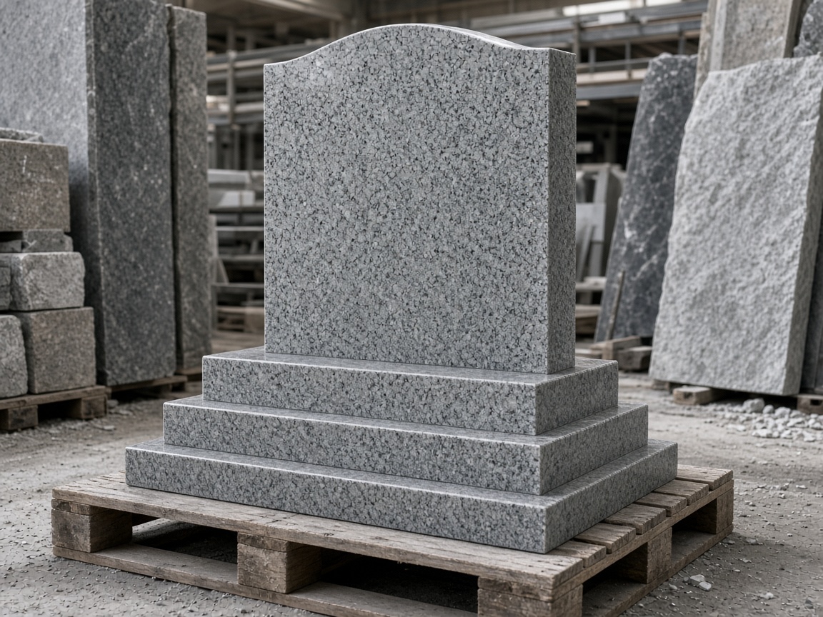 Monument granite, cut to drawing